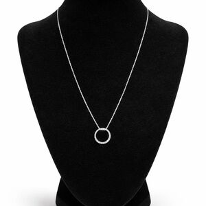 10K White Gold Diamond Infinity Circle Necklace 💎🤍